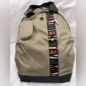 Steve Madden BTristian Olive and Black Backpack Steve Madden Mini Backpack Lilac, Ivory, Olive FINAL SALE  main image 2
